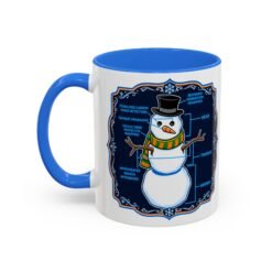 Snowman Anatomy - Color Accent Mug – Funny Christmas - Science Coffee Mug - Image 8