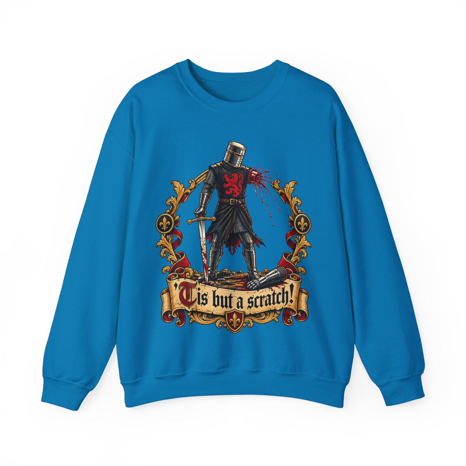 'Tis But A Scratch - Unisex Sweatshirt – Funny Monty Python Black Knight - Image 20