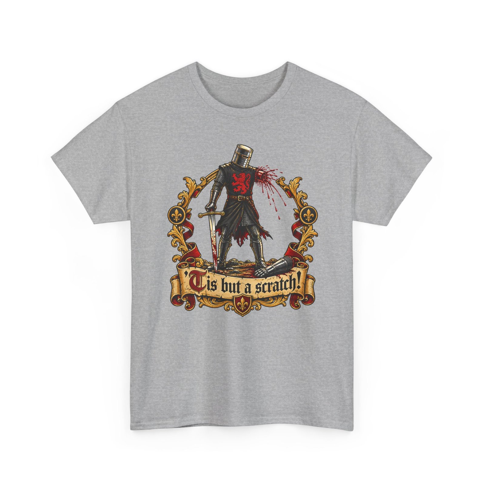 'Tis But A Scratch - Unisex T-Shirt – Funny Monty Python and the Holy Grail - Black Knight - Image 20