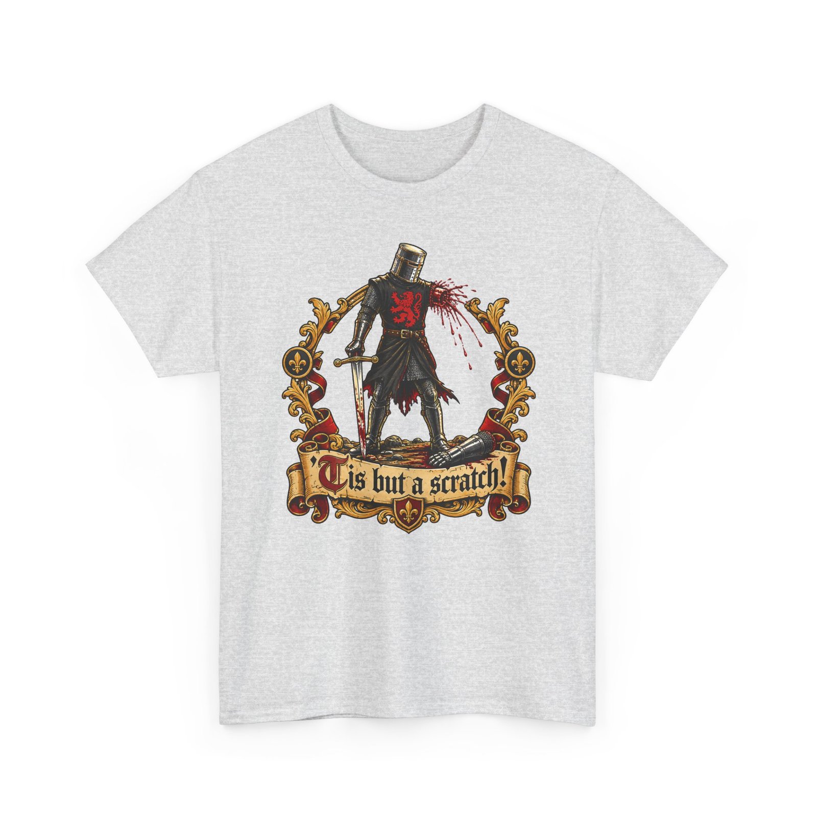'Tis But A Scratch - Unisex T-Shirt – Funny Monty Python and the Holy Grail - Black Knight - Image 19