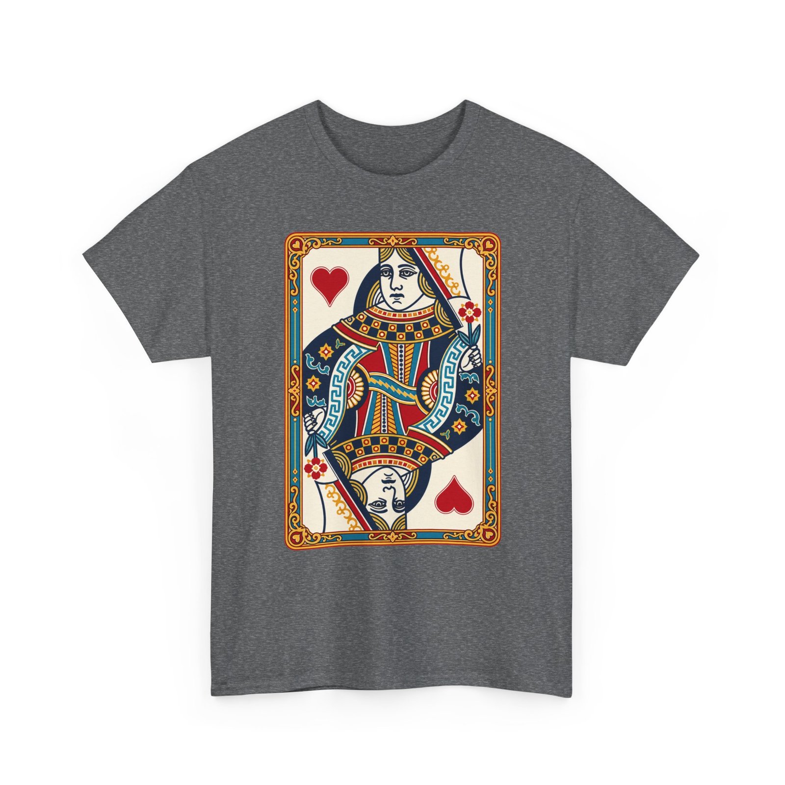 Queen of Hearts - Unisex T-Shirt – Classic Playing Card - Image 17