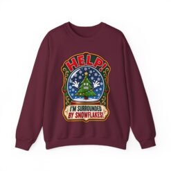 Help! I'm Surrounded By Snowflakes - Unisex Sweatshirt – Funny Sarcastic Christmas - Image 11