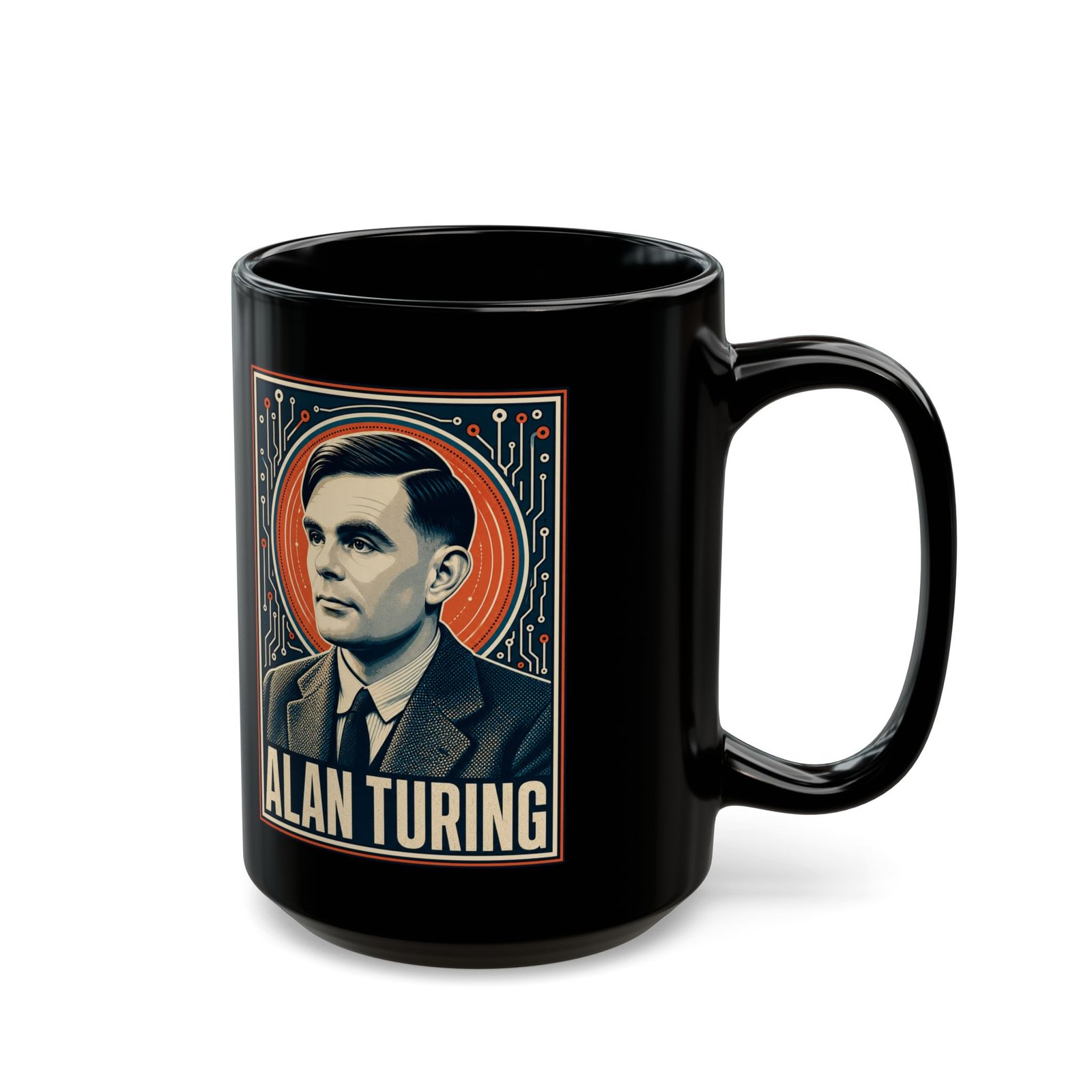 Alan Turing – Black Mug – Codebreaker, Visionary, Computing Pioneer - Image 4