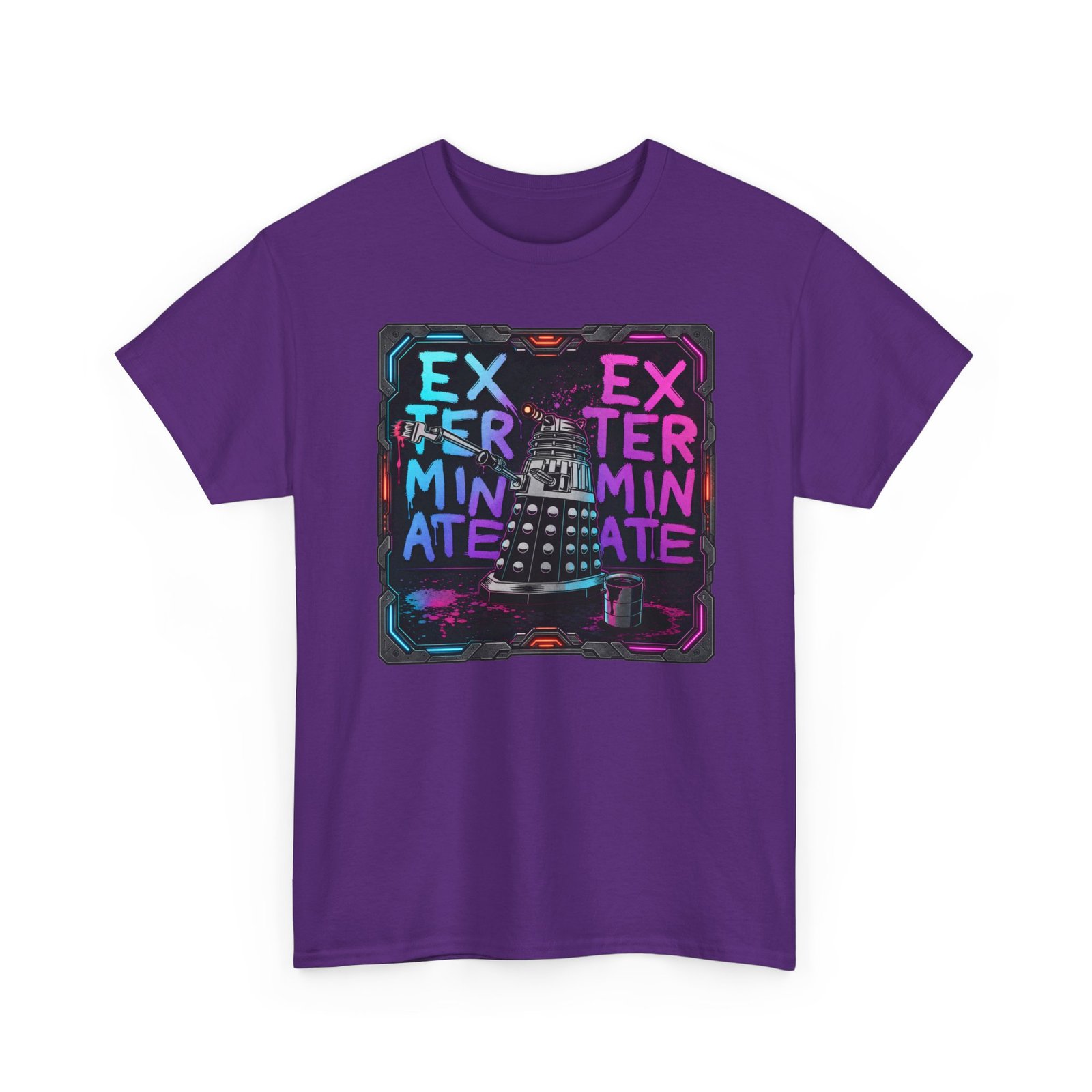 Exterminate! - Unisex T-Shirt – Retro Sci-Fi - Robot Graffiti Art - Image 27