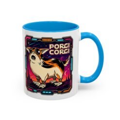 Porgi Corgi Color Accent Mug – Sip with Galactic Cuteness - Image 11