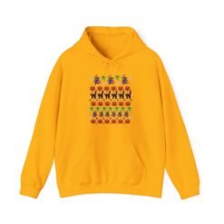 Halloween Ugly Sweater - Unisex Hoodie – Spooky Season Full Pattern Graphic Hoodie - Image 15
