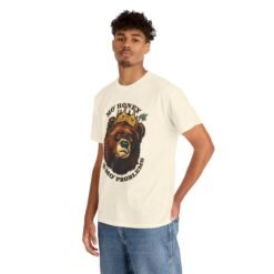 Mo' Honey Mo' Problems - Unisex T-Shirt – Funny Crowned Bear - Honey Pun - Image 5