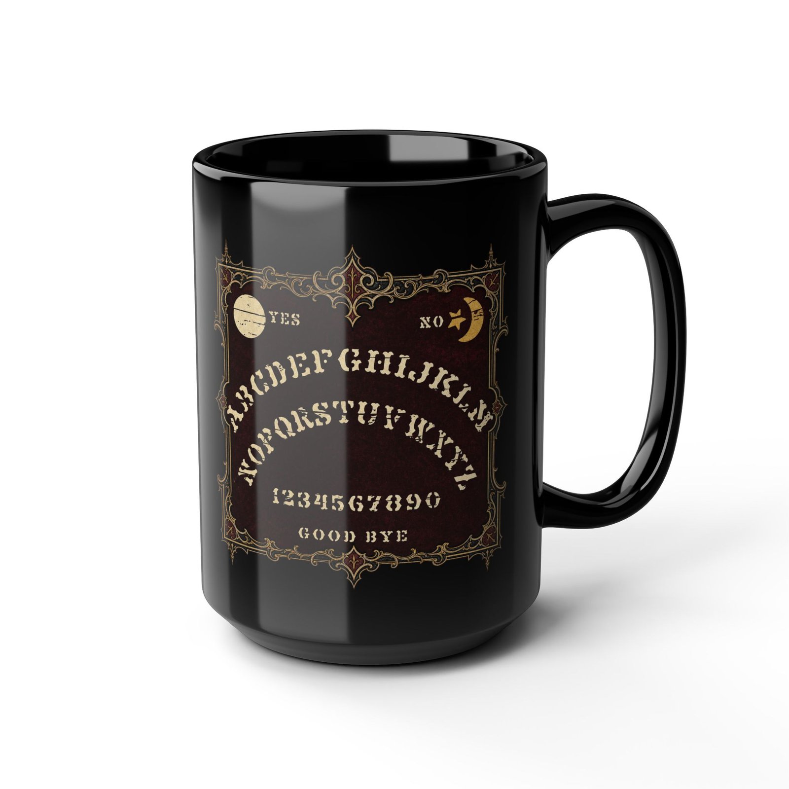 Ouija Board - Black Mug – Sip with a Spirit of Mystery - Image 8