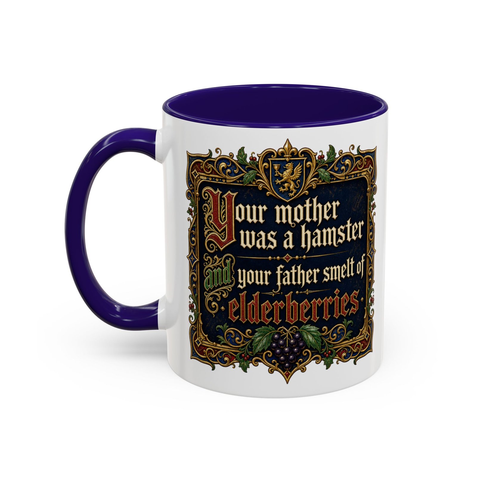 Your Mother Was a Hamster - Color Accent Mug – Monty Python Holy Grail Humor - Image 4