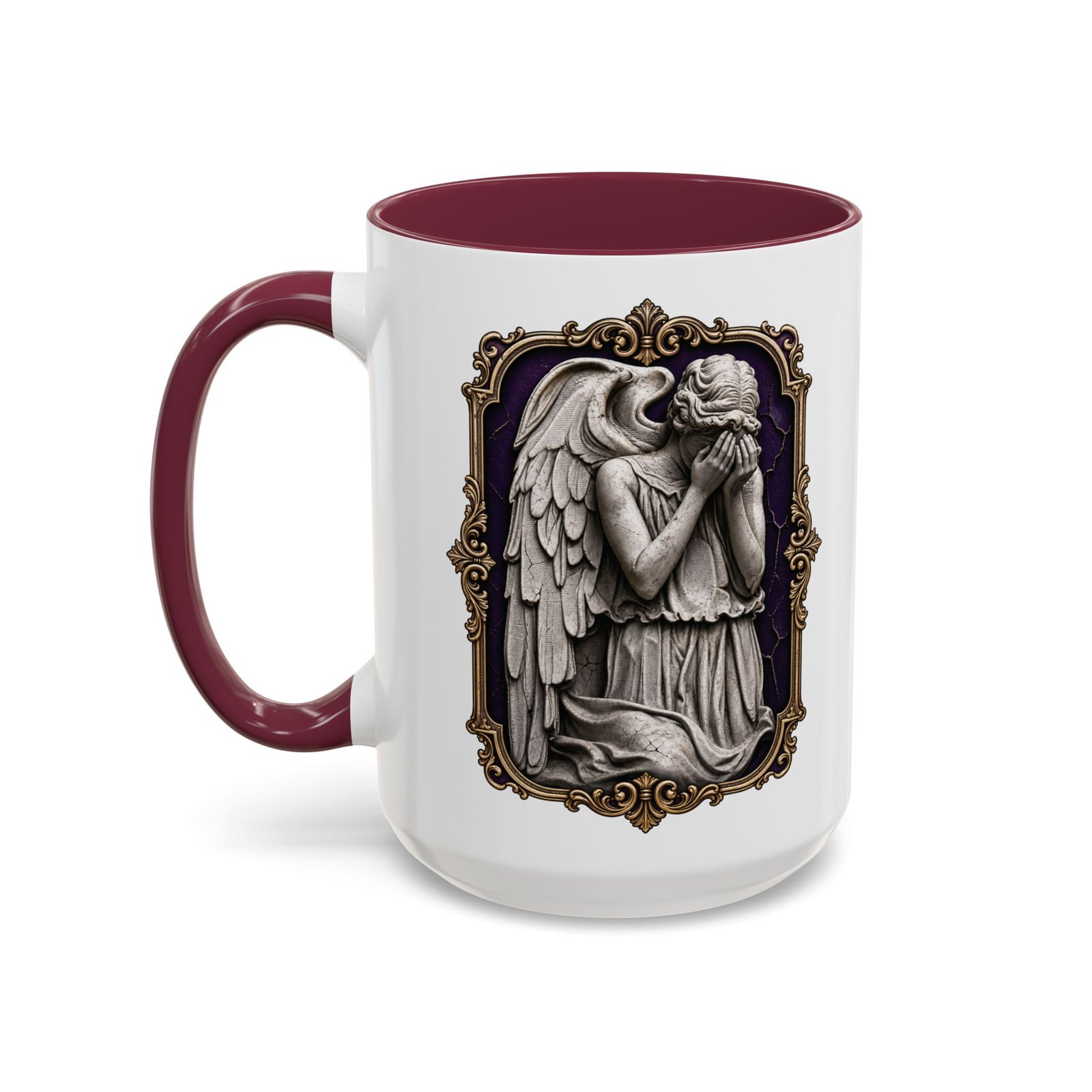 Weeping Angel - Color Accent Mug – Don't Blink - Sci-Fi Horror - Image 12