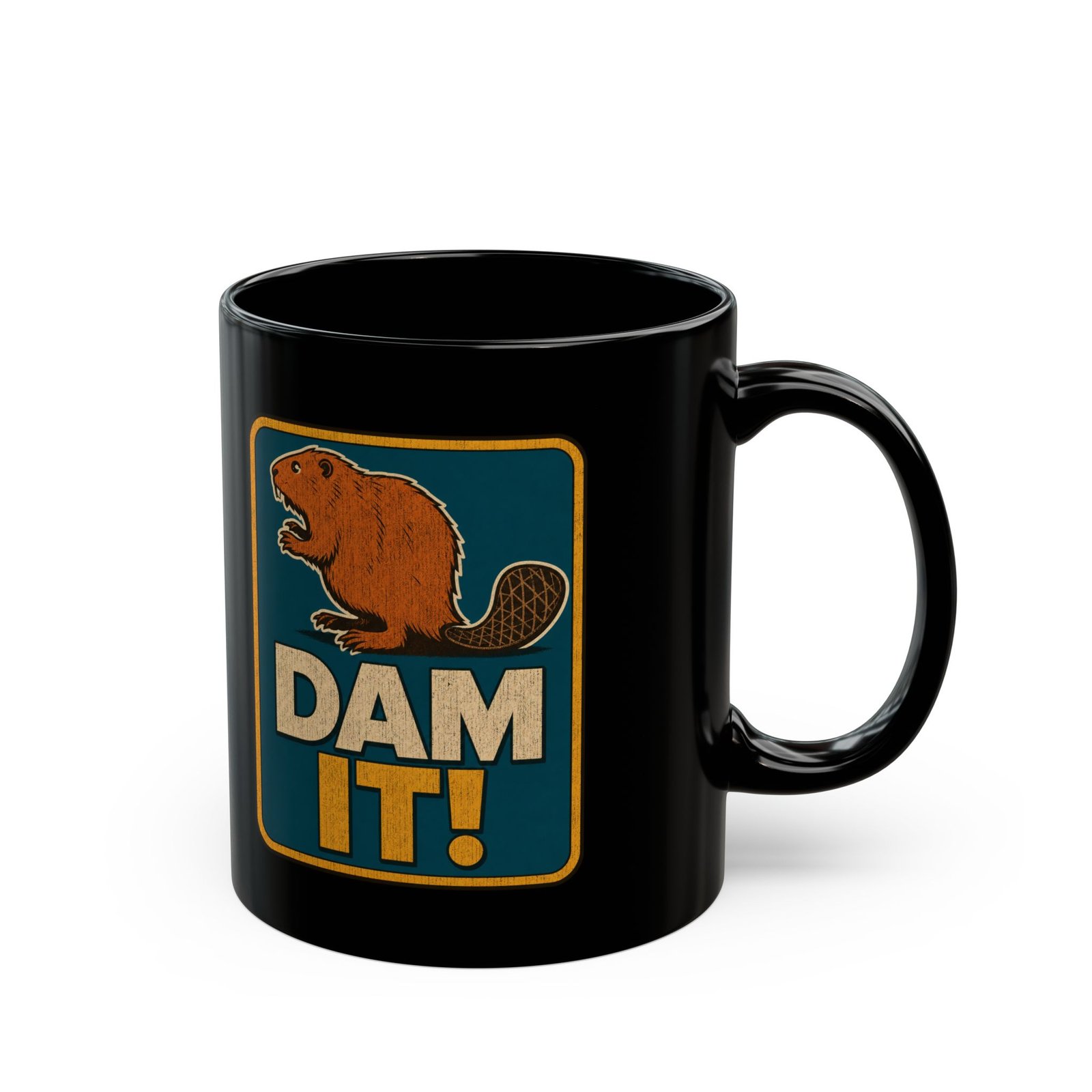 Dam It! - Black Mug – Sip Happens, Laugh Anyway - Image 3