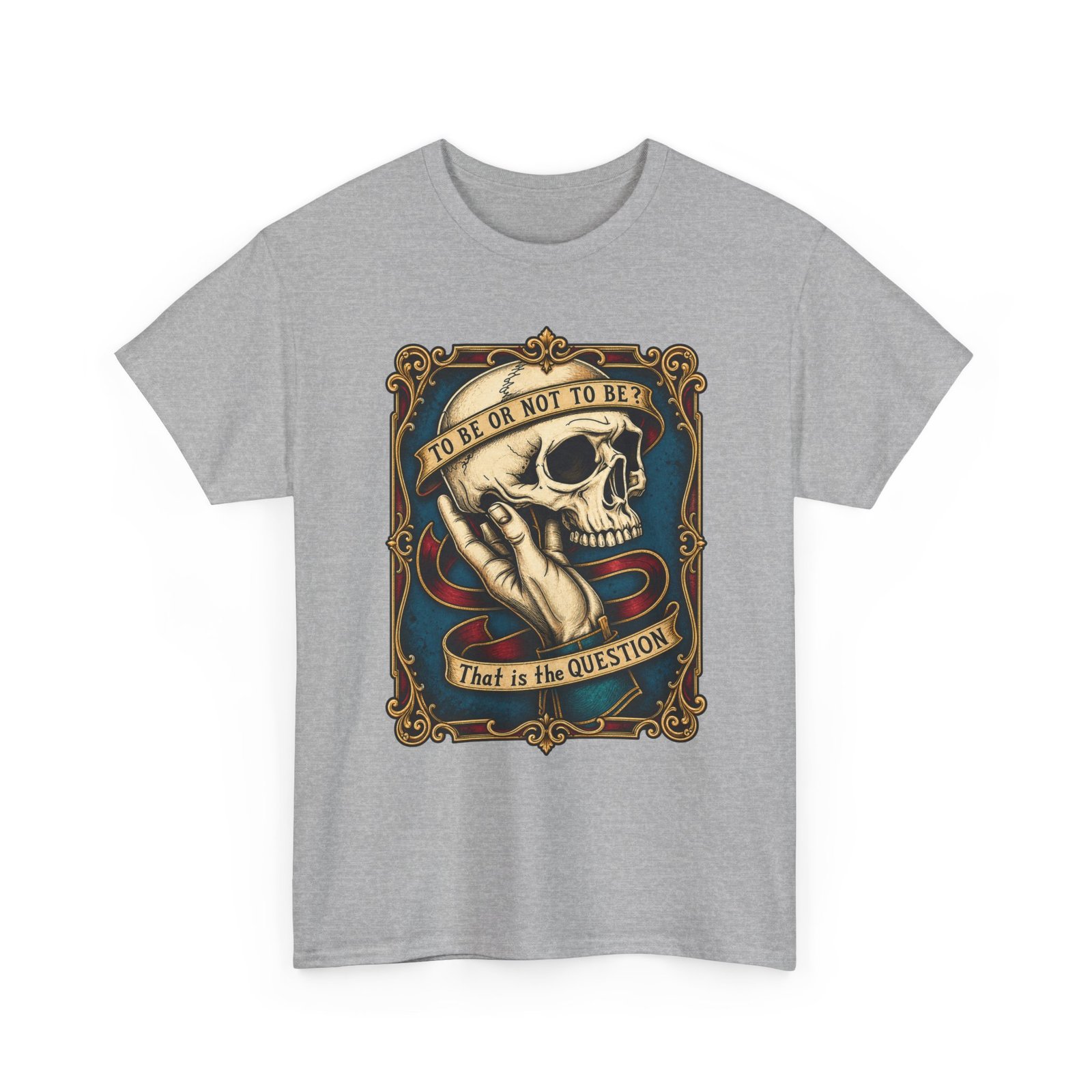 To Be or Not To Be - Unisex T-Shirt – Shakespeare Hamlet Skull - Image 21