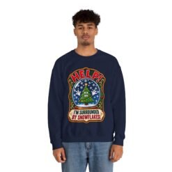 Help! I'm Surrounded By Snowflakes - Unisex Sweatshirt – Funny Sarcastic Christmas - Image 5