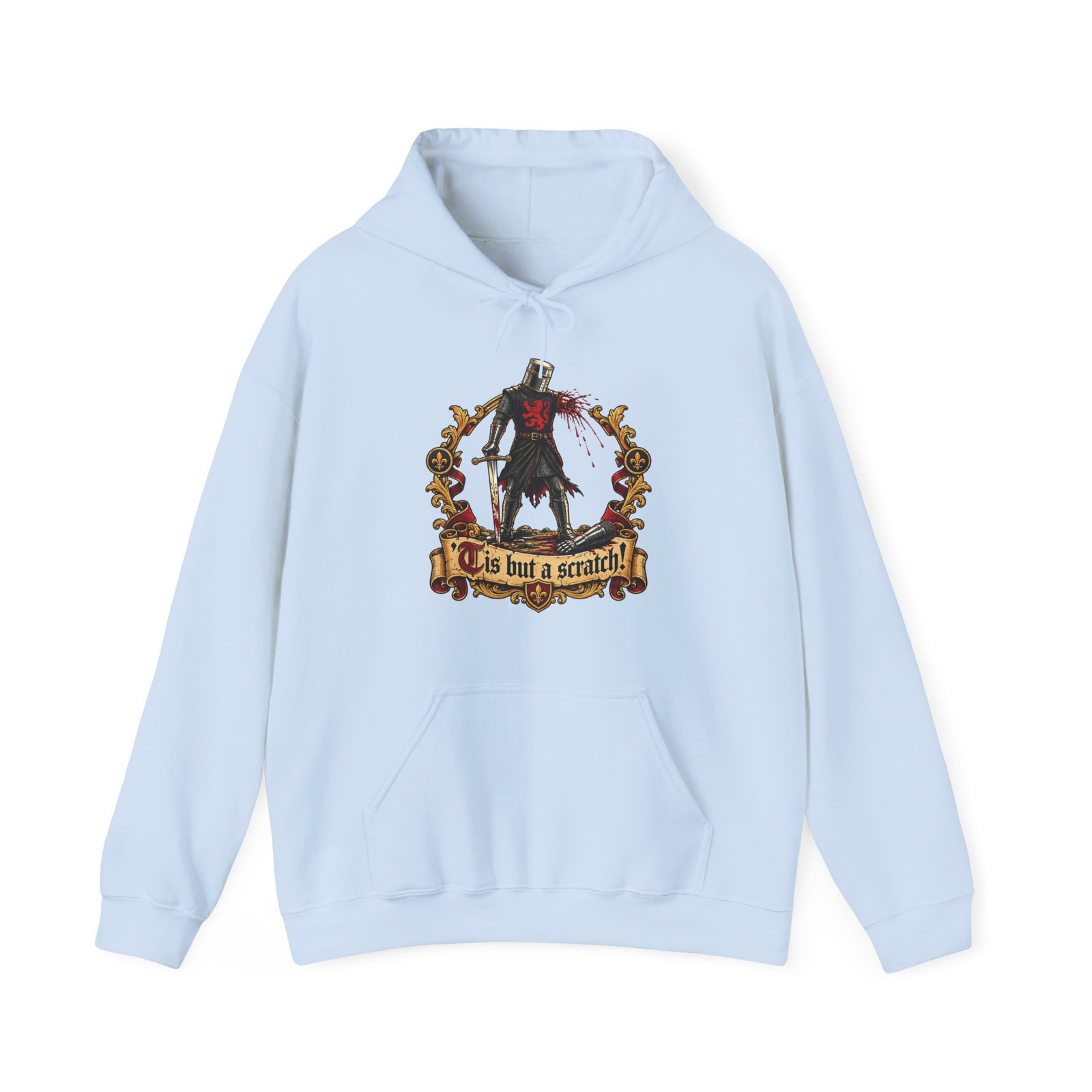 'Tis But A Scratch - Unisex Hoodie – Funny Monty Python - Black Knight - Image 20