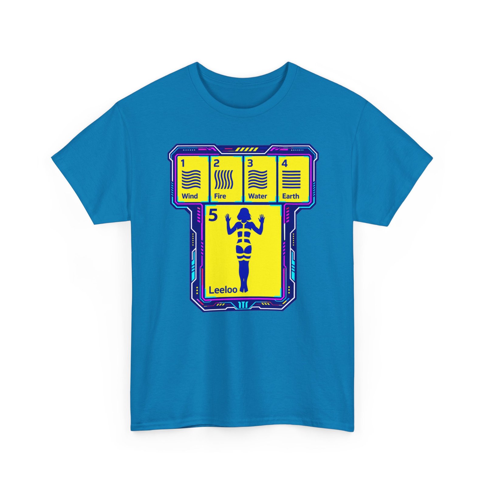 Fifth Element Chart - Unisex T-Shirt – Wind, Water, Fire, Earth... and Leeloo